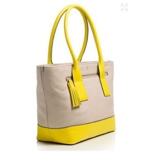 Kate Spade Color Block Leather Tote shoulder bag